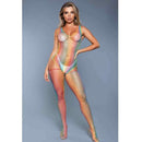 tsilova Tsilova Deutschland Damenunterwäsche Sweet Revenge Fishnet Bodysuit mit Strümpfen - Regenbogen
