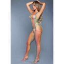 tsilova Tsilova Deutschland Damenunterwäsche Sweet Revenge Fishnet Bodysuit mit Strümpfen - Regenbogen