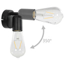 tsilova Tsilova Deutschland Flutlichter & Spotleuchten Strahler 2 Stk. mit Glühlampen 2 W Schwarz E27
