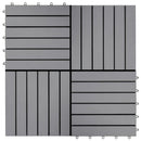 tsilova Tsilova Deutschland Fußböden & Teppichböden Terrassenfliesen 20 Stk. Grau 30 x 30 cm Massivholz Akazie