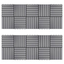 tsilova Tsilova Deutschland Fußböden & Teppichböden Terrassenfliesen 20 Stk. Grau 30 x 30 cm Massivholz Akazie