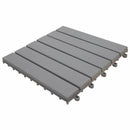 tsilova Tsilova Deutschland Fußböden & Teppichböden Terrassenfliesen 30 Stk. Grau 30 x 30 cm Massivholz Akazie