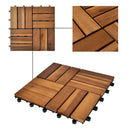 tsilova Tsilova Deutschland Fußböden & Teppichböden Terrassenfliesen 30er Set Akazie 30 x 30 cm