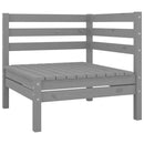 tsilova Tsilova Deutschland Gartenmöbel-Sets 10-tlg. Garten-Lounge-Set Grau Massivholz Kiefer