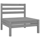 tsilova Tsilova Deutschland Gartenmöbel-Sets 10-tlg. Garten-Lounge-Set Grau Massivholz Kiefer