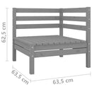 tsilova Tsilova Deutschland Gartenmöbel-Sets 10-tlg. Garten-Lounge-Set Grau Massivholz Kiefer