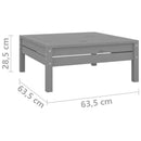 tsilova Tsilova Deutschland Gartenmöbel-Sets 10-tlg. Garten-Lounge-Set Grau Massivholz Kiefer