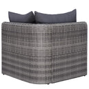 tsilova Tsilova Deutschland Gartenmöbel-Sets 10-tlg. Garten-Lounge-Set mit Kissen Poly Rattan Grau