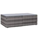 tsilova Tsilova Deutschland Gartenmöbel-Sets 10-tlg. Garten-Lounge-Set mit Kissen Poly Rattan Grau