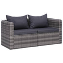 tsilova Tsilova Deutschland Gartenmöbel-Sets 10-tlg. Garten-Lounge-Set mit Kissen Poly Rattan Grau