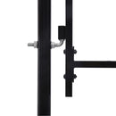 tsilova Tsilova Deutschland Gartentore Zauntor Einzelflügel Gewölbte Spitze Stahl 1 x 1,5 m Schwarz