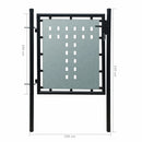 tsilova Tsilova Deutschland Gartentore Zauntor (Einzeltor) Schwarz 100x150 cm