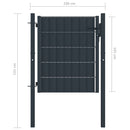 tsilova Tsilova Deutschland Gartentore Zauntor PVC und Stahl 100x101 cm Anthrazit