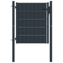 tsilova Tsilova Deutschland Gartentore Zauntor PVC und Stahl 100x81 cm Anthrazit