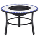 tsilova Tsilova Deutschland Kamine Mosaik-Feuerstelle Blau und Weiß 68 cm Keramik