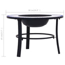 tsilova Tsilova Deutschland Kamine Mosaik-Feuerstelle Blau und Weiß 68 cm Keramik