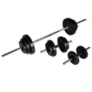 tsilova Tsilova Deutschland Krafttrainingsgeräte Multifunktionaler Kraftturm mit Langhantel und Kurzhantel-Set 30,5 kg