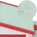 tsilova Tsilova Deutschland Lebensräume & Gehege für Kleintiere Großer Kaninchenstall Rot und Weiß 145x45x85 cm Holz