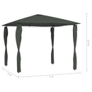tsilova Tsilova Deutschland Pavillons & Partyzelte Pavillon mit Pfostenabdeckungen 3x3x2,6 m Anthrazit 160 g/m²