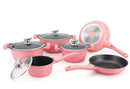 tsilova Tsilova Deutschland Royalty Line Marmortopf-Set 10-teilig Royalty Line Keramikbeschichtung Set 10-teilig Rosa