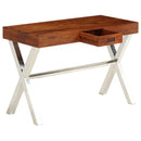 tsilova Tsilova Deutschland Schreibtische Schreibtisch Akazienholz Massiv Palisander-Finish 110x50x76 cm