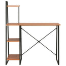 tsilova Tsilova Deutschland Schreibtische Schreibtisch mit Regaleinheit Schwarz und Braun 102×50×117 cm