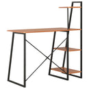 tsilova Tsilova Deutschland Schreibtische Schreibtisch mit Regaleinheit Schwarz und Braun 102×50×117 cm
