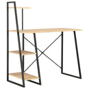 tsilova Tsilova Deutschland Schreibtische Schreibtisch mit Regaleinheit Schwarz und Eiche 102×50×117 cm