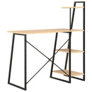 tsilova Tsilova Deutschland Schreibtische Schreibtisch mit Regaleinheit Schwarz und Eiche 102×50×117 cm
