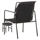 tsilova Tsilova Deutschland Sessel Relaxsessel mit Fußhocker Schwarz Echtleder