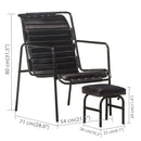 tsilova Tsilova Deutschland Sessel Relaxsessel mit Fußhocker Schwarz Echtleder