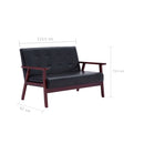 tsilova Tsilova Deutschland Sofas 2-Sitzer-Sofa Schwarz Kunstleder