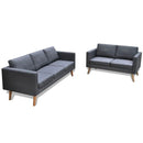 tsilova Tsilova Deutschland Sofas Sofa Set 2-Sitzer und 3-Sitzer Stoff Dunkelgrau