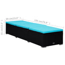tsilova Tsilova Deutschland Sonnenliegen 3-tlg. Garten-Sonnenliegen mit Teetisch Poly Rattan Schwarz