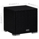 tsilova Tsilova Deutschland Sonnenliegen 3-tlg. Garten-Sonnenliegen mit Teetisch Poly Rattan Schwarz