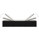 tsilova Tsilova Deutschland Sonnenliegen 3-tlg. Garten-Sonnenliegen mit Teetisch Poly Rattan Schwarz