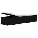 tsilova Tsilova Deutschland Sonnenliegen 3-tlg. Garten-Sonnenliegen mit Teetisch Poly Rattan Schwarz