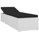 tsilova Tsilova Deutschland Sonnenliegen 3-tlg. Garten-Sonnenliegen mit Teetisch Poly Rattan Weiß
