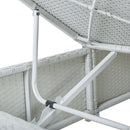 tsilova Tsilova Deutschland Sonnenliegen 3-tlg. Garten-Sonnenliegen mit Teetisch Poly Rattan Weiß