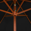 tsilova Tsilova Deutschland Sonnenschirme & Sonnenschutze Sonnenschirm mit Holzmast Schwarz 200x300 cm