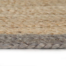 tsilova Tsilova Deutschland Teppiche Teppich Handgefertigt Jute mit Grauem Rand 120 cm