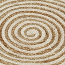 tsilova Tsilova Deutschland Teppiche Teppich Handgefertigt Jute mit Spiralen-Design Weiß 90 cm