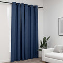 tsilova Tsilova Deutschland Vorhänge & Gardinen Verdunkelungsvorhang mit Ösen Leinenoptik Blau 290x245 cm