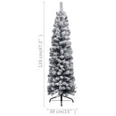 tsilova Tsilova Deutschland Weihnachtsbaumschmuck Weihnachtsbaum künstlicher mit Flocked Snow Green 120 cm PVC