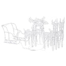 tsilova Tsilova Deutschland Weihnachtsdeko 4 Rentiere mit Schlitten Weihnachtsdeko 280x28x55