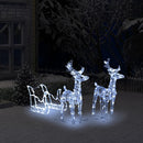 tsilova Tsilova Deutschland Weihnachtsdeko Kaltweiß 4 Rentiere mit Schlitten Weihnachtsdeko 280x28x55