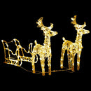 tsilova Tsilova Deutschland Rentiere und Schlitten Weihnachtsdeko 160 LEDs 130 cm Acryl