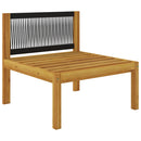 tsilova Tsilova Gartenmöbel-Sets 11-tlg. Garten-Lounge-Set mit Kissen Cremeweiß Massivholz Akazie
