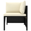 tsilova Tsilova Gartenmöbel-Sets 11-tlg. Garten-Lounge-Set mit Kissen Poly Rattan Schwarz