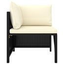 tsilova Tsilova Gartenmöbel-Sets 11-tlg. Garten-Lounge-Set mit Kissen Poly Rattan Schwarz